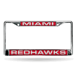 Miami Of Ohio Redhawks Standard 12" x 6" Laser Cut Chrome Frame