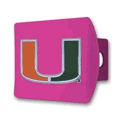 Miami Pink Metal Hitch Cover with  3D Color Emblem