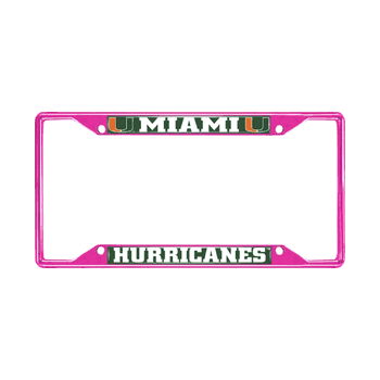 Miami Pink Metal License Plate Frame - 6.25