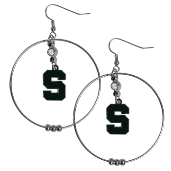 Michigan St. Spartans 2 Inch Hoop Earrings