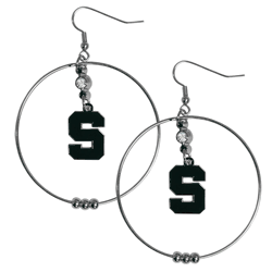 Michigan St. Spartans 2 Inch Hoop Earrings