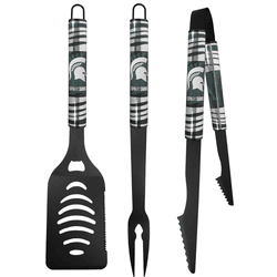 Michigan St. Spartans 3 pc Black Tailgater BBQ Set