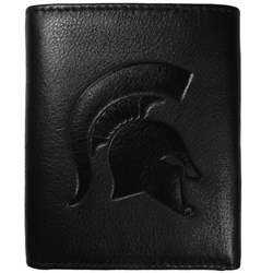 Michigan St. Spartans Embossed Leather Tri-fold Wallet