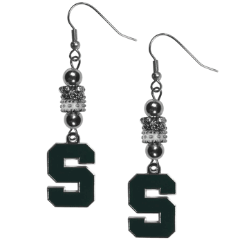 Michigan St. Spartans Euro Bead Earrings