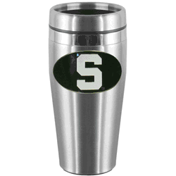 Michigan St. Spartans Steel Travel Mug