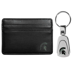 Michigan St. Spartans Weekend Wallet & Steel Key Chain