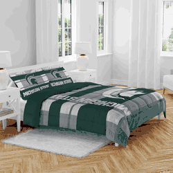 MICHIGAN STATE Heather Stripe 3 PC Full/Queen Bed in a Bag