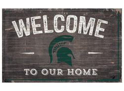 Michigan State Spartans 11X19 Welcome to Our Home Sign