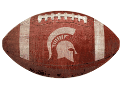 Michigan State Spartans 12" Football Shaped Sign