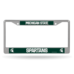Michigan State Spartans  12" x 6" Chrome Frame With Decal Inserts