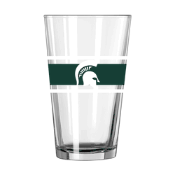 Michigan State Spartans 16oz Stripe Pint Glass