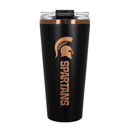 Michigan State Spartans 32oz Black and Copper Big Slim with Straw