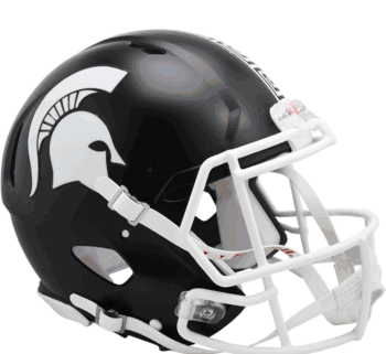 Michigan State Spartans  Authentic Speed Full Size Football Helmet Satin Green