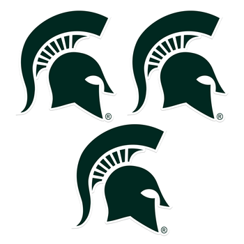 Michigan State Spartans Auto Decal 3 Pack
