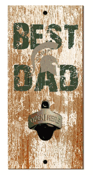 Michigan State Spartans Best Dad Bottle Opener Wood Sign