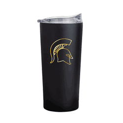 Michigan State Spartans Black 20oz Foil Powder Coat Tumbler