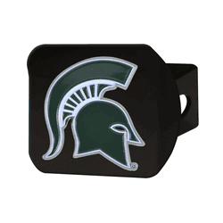 Michigan State Spartans Black Metal Hitch Cover - 3D Color Emblem