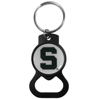 Michigan State Spartans Bottle Opener Key Chain, Black