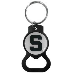 Michigan State Spartans Bottle Opener Key Chain, Black