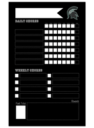 Michigan State Spartans Chore Chalk Board 11x19 Sign