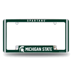 Michigan State Spartans Classic 12" x 6" Chrome All Over Automotive License Plate Frame