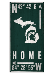 Michigan State Spartans Coordinate 6x12 Sign