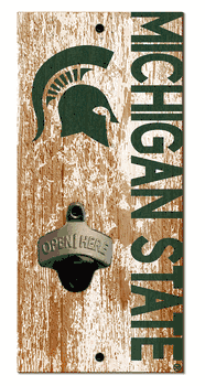 Michigan State Spartans Distressed Bottle Opener