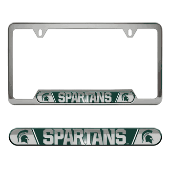 Michigan State Spartans Embossed License Plate Frame, 6.25in x 12.25in