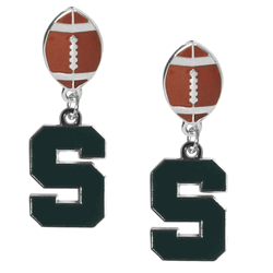 Michigan State Spartans Football Stud Earrings