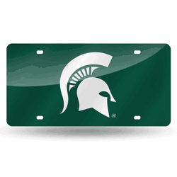 Michigan State Spartans Green 12" x 6" Laser Cut Tag For Car/Truck/SUV