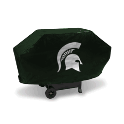 Michigan State Spartans Green Deluxe Vinyl Grill Cover - 68" Wide/Heavy Duty/Velcro Staps