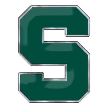 Michigan State Spartans Heavy Duty Aluminum Embossed Color Emblem - Alternate