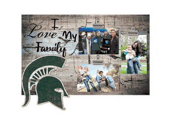 Michigan State Spartans I Love my Family Clip Frame
