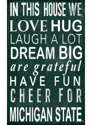 Michigan State Spartans In This House Sign