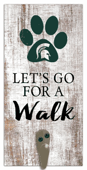 Michigan State Spartans Leash Holder 6x12 Sign