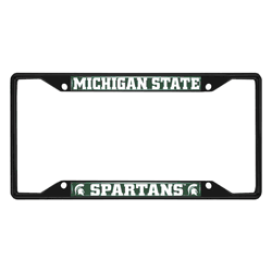 Michigan State Spartans Metal License Plate Frame Black Finish