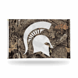 Michigan State Spartans / Mossy Oak Camo Break-Up Country Banner Flag (3X5)