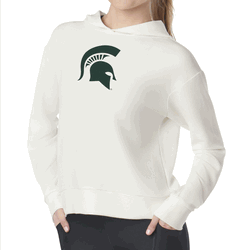 Michigan State Spartans NCAA Kadi Waffle Hoodie Coconut Cream Medium