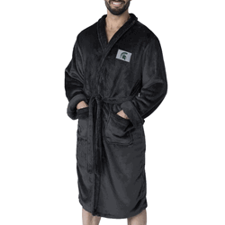 Michigan State Spartans NCAA Snipe Black L/XL Robe 26x47 Inches