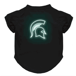 Michigan State Spartans Neon Pet T-Shirt, X-Small