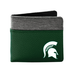 Michigan State Spartans Pebble BiFold Wallet GREN