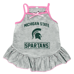 Michigan State Spartans Pet Dress Grey Type Large