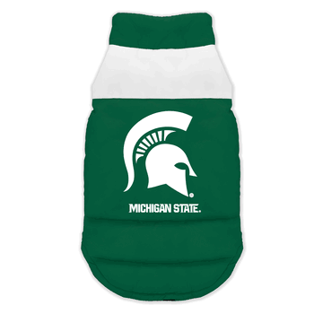 Michigan State Spartans Pet Parka Puff Vest Extra Small