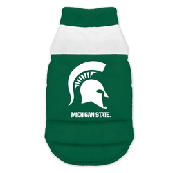 Michigan State Spartans Pet Parka Puff Vest Small