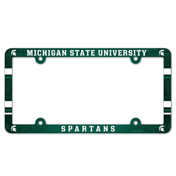 Michigan State Spartans Plastic Full Color License Plate Frame