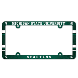 Michigan State Spartans Plastic Full Color License Plate Frame