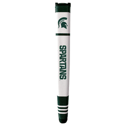 Michigan State Spartans Putter Grip (White with colored stripes)