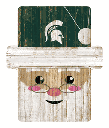 Michigan State Spartans Santa Ornament