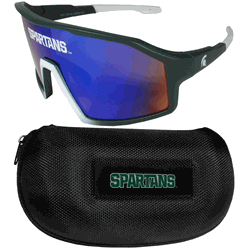 Michigan State Spartans Shield Sunglasses with Case