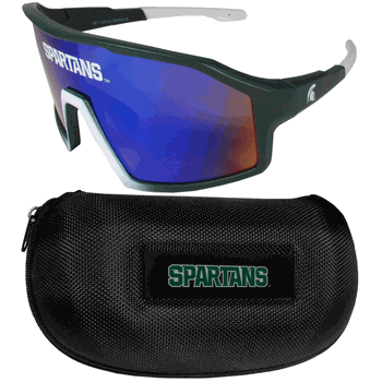 Michigan State Spartans Shield Sunglasses with Case
